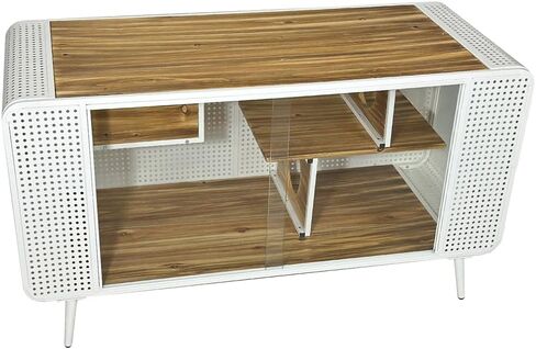 Cat Villa Indoor 55 Inch Cat Litter Box Furniture Cat Cages Indoor with Tempered Glass Doors, Metal Frame and Spacious Open Space TV Stand Cat House for Living Room, Hallway Black in Saudi Arabia