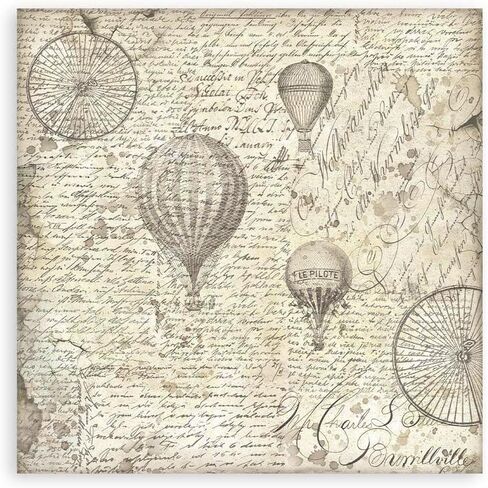 Stamperia Scrapbooking Pad 10 Sheets 30.5 x 30.5 (12x12) Maxi Background Selection Voyages Fantastiques, 12 x 12 inch, Multicoloured in Saudi Arabia