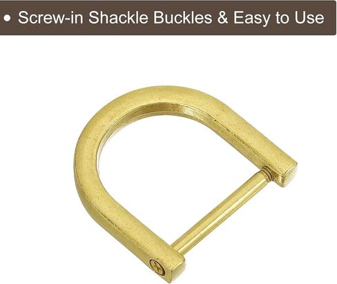 uxcell D-Rings Screw in Shackle, Zinc Alloy Horseshoe U Shape D Ring Buckle Purse DIY Leather Craft Keychain in Saudi Arabia