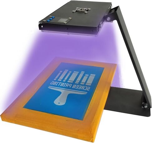 وحدة تعريض LED لطباعة الشاشة - تصميم قابل للطي، وقت تعريض قابل للتعديل من 1 إلى 999 ثانية لصنع لوحة طباعة الشاشة والأنماط الزرقاء (50 وات) in Saudi Arabia