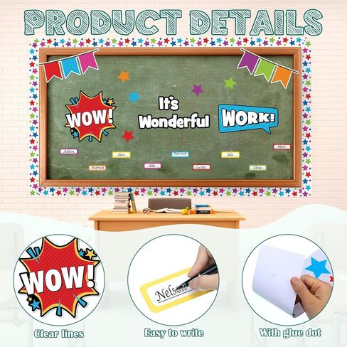 thyle 94 جهاز كمبيوتر شخصى نجاح باهر العمل لوحة الإعلانات مجموعة الفصول الدراسية لوحة الإعلانات الديكور الرايات نجمة القواطع اسم العلامات مساعد المعلم ديكور السبورة للطلاب المعلمين العودة إلى المدرسة الفصول الدراسية جدار ديكور in Kuwait
