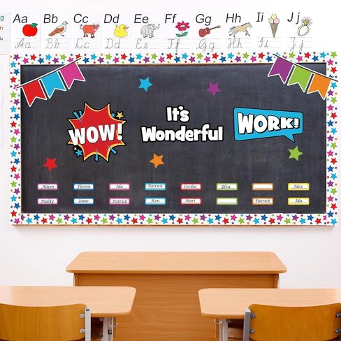 thyle 94 جهاز كمبيوتر شخصى نجاح باهر العمل لوحة الإعلانات مجموعة الفصول الدراسية لوحة الإعلانات الديكور الرايات نجمة القواطع اسم العلامات مساعد المعلم ديكور السبورة للطلاب المعلمين العودة إلى المدرسة الفصول الدراسية جدار ديكور in Kuwait