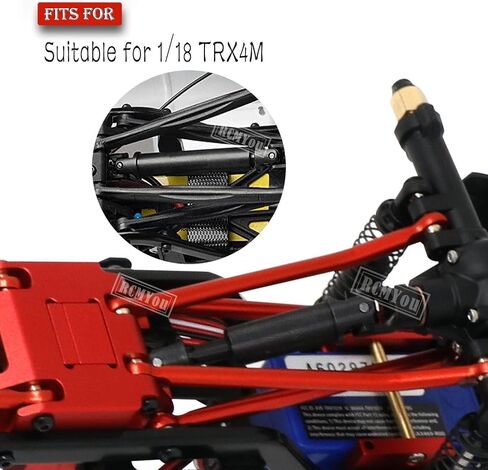 جزء ترقيات RC لـ 1/18 TRX4M، #45 فولاذ 2 قطعة معدن قابل للتعديل CVD و4 قطع عمود محرك خلفي أمامي CVD والنحاس 10 مم سداسي عجلة ممتدة و6 مم موسعات محول القفزات in Saudi Arabia