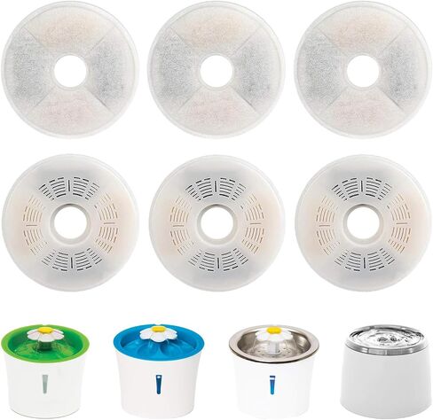 12 Pack Cat Water Fountain Filters for Catit, Triple Action Replacement Filters for Catit Flower Fountain and Catit Stainless Steel Fountain in Saudi Arabia