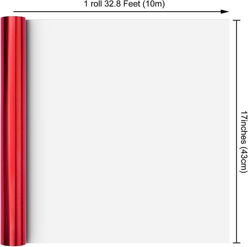 Red Metallic Wrapping Paper, Solid Color Glossy Gift Wrapping Paper for Wedding, Valentine's Day, Birthday, Christmas, Baby Shower, DIY Bouquet -17 Inches X 32.8 Feet in Saudi Arabia