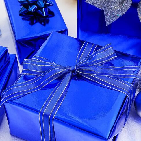 Red Metallic Wrapping Paper, Solid Color Glossy Gift Wrapping Paper for Wedding, Valentine's Day, Birthday, Christmas, Baby Shower, DIY Bouquet -17 Inches X 32.8 Feet in Saudi Arabia