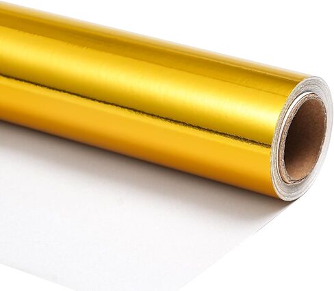 Red Metallic Wrapping Paper, Solid Color Glossy Gift Wrapping Paper for Wedding, Valentine's Day, Birthday, Christmas, Baby Shower, DIY Bouquet -17 Inches X 32.8 Feet in Saudi Arabia
