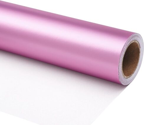 Ulmasinn Red Matte Metallic Wrapping Paper, Solid Color Gift Wrapping Paper for Weddings, Valentine's Day, Birthdays, Christmas, Baby Shower, DIY Bouquets - 17 inches X 32.8 feet in Kuwait