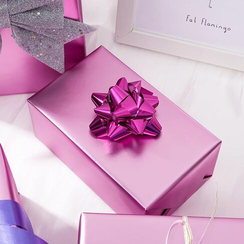 Ulmasinn Red Matte Metallic Wrapping Paper, Solid Color Gift Wrapping Paper for Weddings, Valentine's Day, Birthdays, Christmas, Baby Shower, DIY Bouquets - 17 inches X 32.8 feet in Kuwait