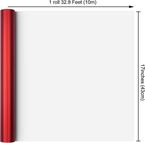 Ulmasinn Red Matte Metallic Wrapping Paper, Solid Color Gift Wrapping Paper for Weddings, Valentine's Day, Birthdays, Christmas, Baby Shower, DIY Bouquets - 17 inches X 32.8 feet in Kuwait
