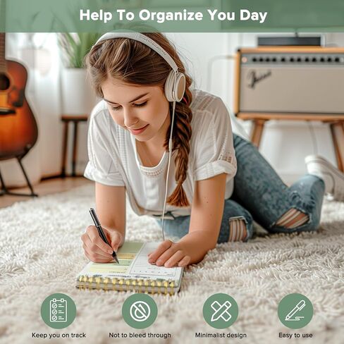 مفكرة قائمة المهام، مفكرة قائمة المهام للعمل مع 52 ورقة غير مؤرخة، مخطط قائمة المهام اليومية، مفكرة منظم قائمة التحقق للمكتب والمنزل والمدرسة - فاكهي in Saudi Arabia