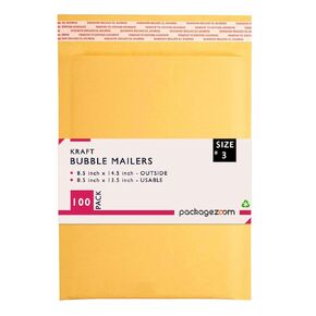 8.5x14.5 inches Kraft Bubble Mailer Self Seal Bubble Shipping Envelopes 100 Pack Padded Envelopes Thick Bubble Mailers Packaging for Small Business #3