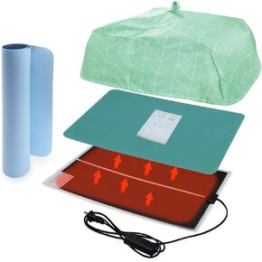 Resin Heating Mat with Timer and Cover-Epoxy Resin Dryer Tool Set, Resin Silicone Molds Heating Pad,3 Hours Fast Resin Curing Machine,Resin Supplies