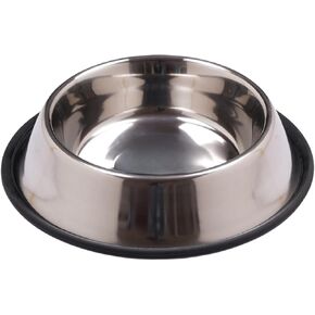 Stainless Steel Dog Bowl for Food & Water - Non Slip 32 Oz Pet Feeder - Feeding Dish Bowls with Removable Rubber Ring - Small, Medium, Large Breed Dogs and Multi Purpose Pets