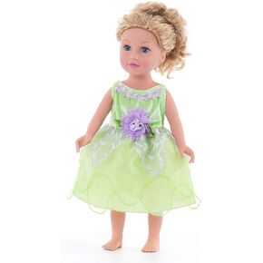 Little Adventures Tinkerbell Fairy Doll Dress - Doll Not Included - Machine Washable Child Pretend Play and Party Doll Clothes with No Glitter