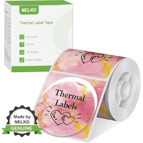 Thermal Labels for Nelko PM220 Label Maker, 2 inch (50mm) Thermal Label, Waterproof, Multi-Purpose Label Tape, 1 Roll of 150 Self-Adhesive Thermal Paper Gradient Pink