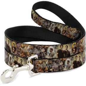 Buckle-Down Dog Leash Supernatural 4 Character Saintly Icons Skull Roses 6 Feet Long 1.5 Inch Wide
