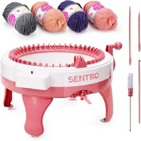 Cyllde SENTRO Knitting Machine, 48 Needles Knitting Machine, Smart Knitting Round Loom for Adults, Beginner DIY Sewing Tools for Knitting Sweaters, Bags, Socks, Scarves, etc. (48K)