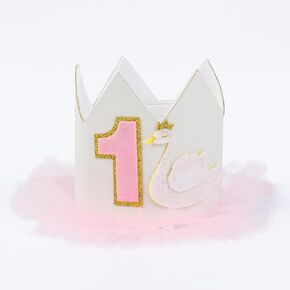 قبعة عيد ميلاد البجعة الأولى للنساء، قبعة عيد ميلاد أميرة البجعة البيضاء الأولى تاج لمستلزمات تزيين حفلات أعياد الميلاد الأولى بطابع حيوانات المزرعة in Kuwait