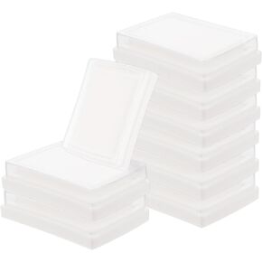 Tofficu 10-Piece Set of Empty Blank Ink Pad, Empty Blank Ink Pad, No Ink DIY Ink Stamp Pad, No Ink Fingerprin for Ink Refill DIY Painting Scrapbooking and Craft Projects