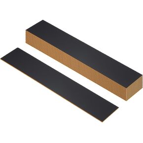 PATIKIL 8x2inch Blank Name Plates, 15Pcs Custom Engraved Name Plate Rectangle Laser Engraving Blanks for Personalized Office Desk DIY Painting Supplies, Black, Gold