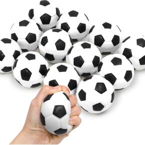 Novelty Place Squeezable Stress Soccers - Pack of 12, Excellent Anti-Stress Balls for Tension Relief, Relaxation Gadgets, Fidget Toys, Party Favors, Ball Games, Carnival Prizes(Diameter 2-3/4")