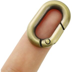 8pcs Spring Oval Ring,Round Carabiner Snap Clip Trigger Spring Keyring Buckle,Oval Ring for Bags,Purses