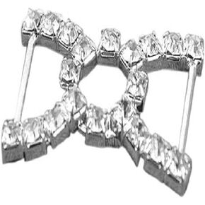 Expo BKL1414CR Bow Single Row Rhinestone Buckle