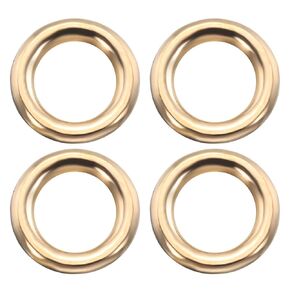 PATIKIL O Ring Buckle, 4 Pack 8mm(0.31") ID Solid Brass O-Rings Keychain Welded Circle Loop for Purse Collar DIY Leather Hand Craft