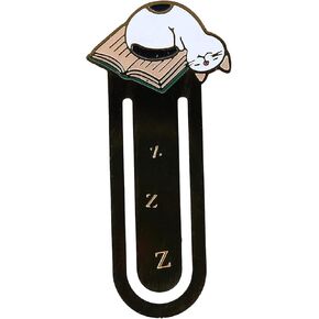 1Pc Cute Sleeping Cat Metal Bookmark for Cat Lovers Book Marker Lovely School Office and Home Supplies
