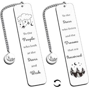 Acotar Bookmark Gifts Acotar Merch Metal Book Mark for Reading Women Men Book Lover Gifts for Novel Fans Readers Inspirational Bookmark Gift for Bookish Women Birthday Christmas Gift for Women Men