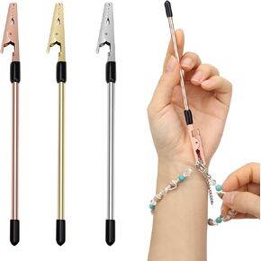 3 Pieces Bracelet Helper Tool Helpers, Anglecai Hand Bracelet Fastener Helper for Fastening and Hooking Bracelet Necklace Watch Clasps Ties Zippers