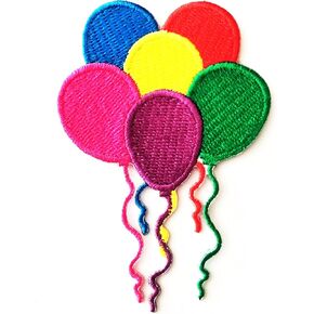 HHO Balloons Party Patch Iron On Sew On Cartoon Logo Iron on sew on Patch Sign Badge Symbol Patch Iron on Applique Embroidered Jacket T Shirt Costume