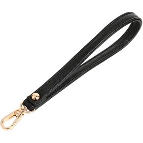 Leather Cellphone Key Lanyard Wrist Lanyard Strap Hand Strap Replacement with Metal Key Ring Lock Stretchy Wristlet Keychain for Men Women ID Badge Wallet Purse Pouch
