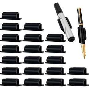 20Pcs Adhesive Pen Holder, Multi-functional Silicone Pencil Holder, Adhesive Pencil Holder For Desk, Rubber Pencil Holder with Back Adhesive, for School Office Desk Accessories,Teacher Supplies