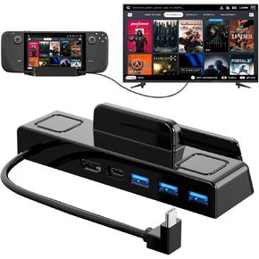 YIGORN Docking Station for Steam Deck/ROG Ally,Steam Deck Dock with HDMI 2.0 4K@60HZ, Support PD 3.0 Fast Charging,3 USB-A 3.0 and Fast Charging USB-C Port for Steam Deck/ROG Alloy