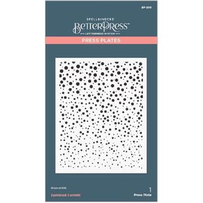 Spellbinders Sprinkled Confetti Press Plate, Metal