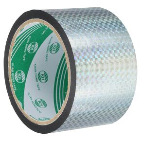 uxcell Washi Prism Tape 3.1 Inch x 55 Yards Holographic Metalized Reflective Tape for Holiday Packaging and Decoration, DIY and Art Craft (Silver Tone)