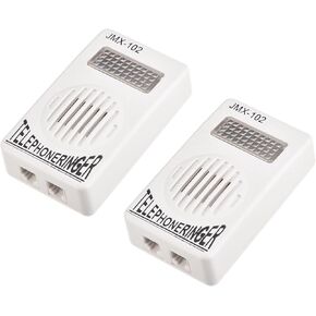 MECCANIXITY Loud Sound RJ11 Telephone Ring Phone Ring Speaker Amplifier Socket for Landline Telephone with Flashing Light 2pcs