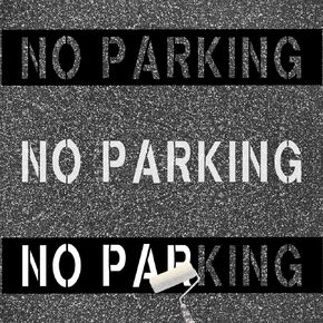 12 بوصة لا يوجد استنسل لوقوف السيارات لمواقف السيارات، الكراجات، قابلة لإعادة الاستخدام، لا يوجد استنسل لوقوف السيارات لطلاء علامات الرصيف، استنسل وقوف السيارات لجميع الأسطح in Kuwait