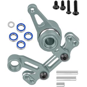 RC Steering Bellcranks Upgrades Part for 1/10 ECX 2WD RC Car,Alloy Aluminium Steering Bellcranks,Drag Link with Ball Bearings,Pink