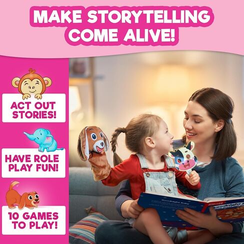 Doctor Jupiter Storytelling Set for Girls | Gift for 1-3 Year Old Girls | Includes 3 Board Books & 10 Animal Masks |Great for Christmas or Birthdays|Learning & Educational Toy for Ages 1-2-3 in Saudi Arabia