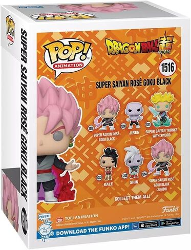 Funko Dragon Ball Super Pop! Super Saiyan Rose Goku Black Glow in The Dark Vinyl Figure 1516 Bundled with Pop Protector, Standard, FUN76944 in Saudi Arabia