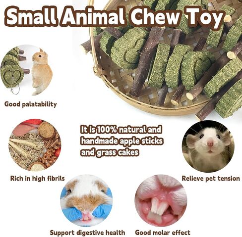Hamiledyi 6 PCS Hamster Hammock Small Animals Hanging Warm Bed House Organic Natural Apple Wood Chewing Stick Rat Cage Nest Accessories Toy Hanging Tunnel and Swing for Sugar Glider Squirrel in Saudi Arabia