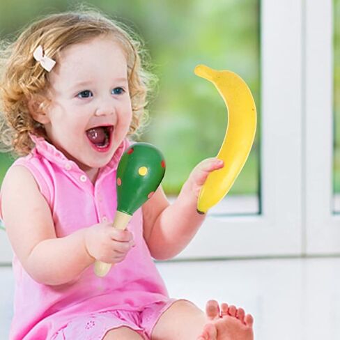 3 قطعة مطرقة الرمال الموز الفراولة الأطفال Maracas الموسيقية الرمال شاكر الضوضاء التعليم المبكر الآلات الموسيقية للأطفال أو حديثي الولادة in Kuwait