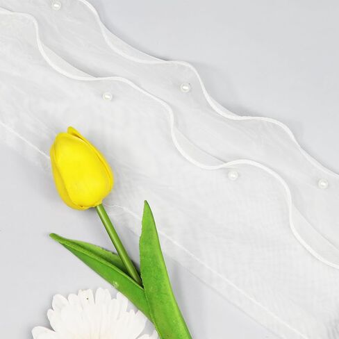 10 ياردات 28 مم/1.1 بوصة شريط دانتيل زخرفي واسع من القماش باللون الأحمر لجميع أنواع الملابس المخيطة والستائر والخياطة ومصابيح الحرف اليدوية لتزيين الأثاث (أحمر-28 مم) in Kuwait