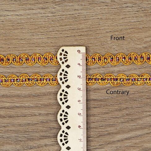 10Yards 15mm/0.59inch Wide Golden Fabric Decorative Lace Webbing for All Kinds of Sewn Garments, Curtains, Sewing and DIY Crafts Lamps Furniture Decoration Gimp Braid Trim (Golden -15mm) in Kuwait