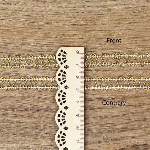 10Yards 15mm/0.59inch Wide Golden Fabric Decorative Lace Webbing for All Kinds of Sewn Garments, Curtains, Sewing and DIY Crafts Lamps Furniture Decoration Gimp Braid Trim (Golden -15mm) in Kuwait