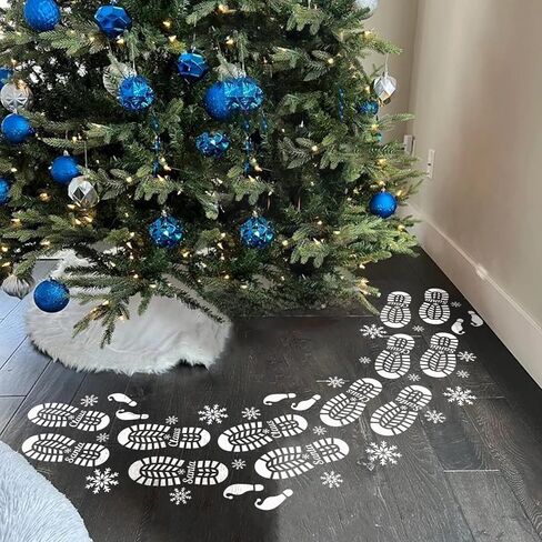 Christmas Stencils for Painting on Wood Reusable Large Nativity Scene Snowflake Stencil Christmas Pine Tree Templates for Wood Sign Home Crafts Window Glass Canvas (Pine Tree) in Saudi Arabia