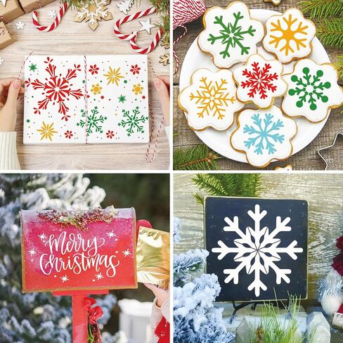 Christmas Stencils for Painting on Wood Reusable Large Nativity Scene Snowflake Stencil Christmas Pine Tree Templates for Wood Sign Home Crafts Window Glass Canvas (Pine Tree) in Saudi Arabia
